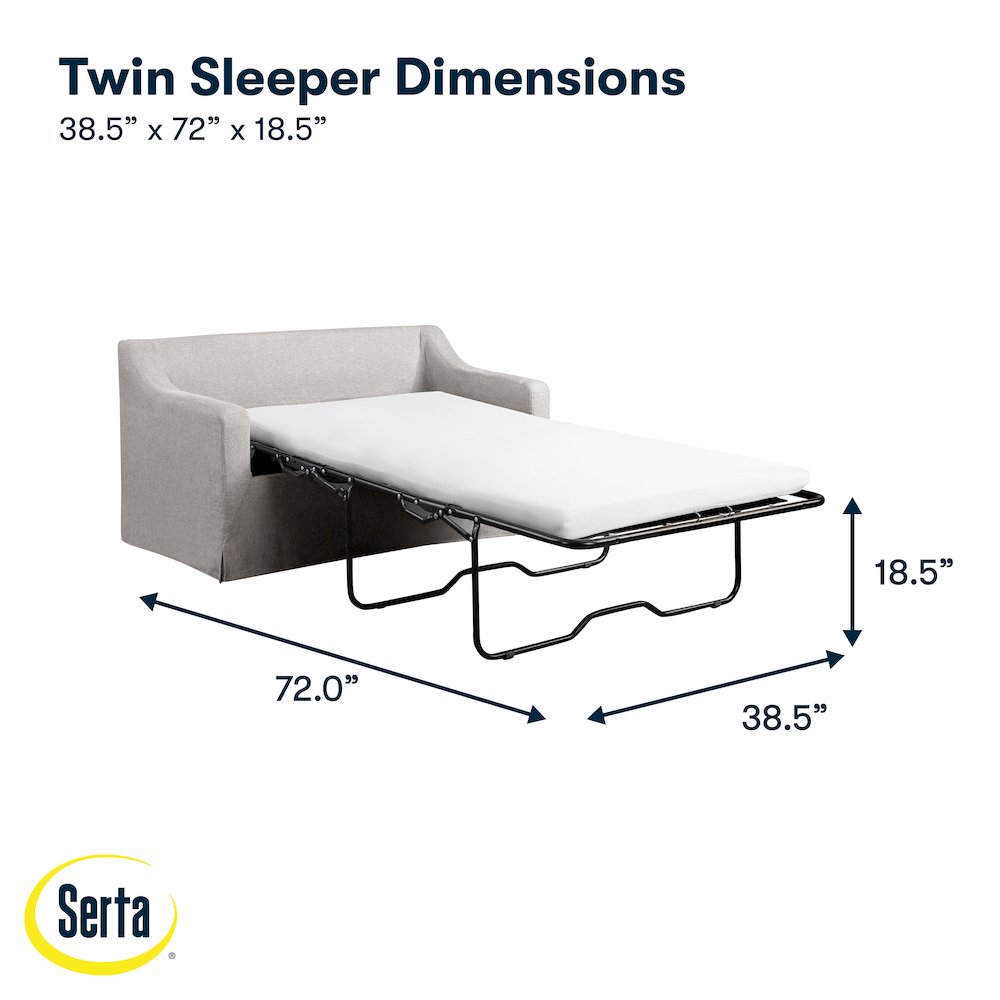 Harper Loveseat Sleeper Twin Oatmeal. Picture 23