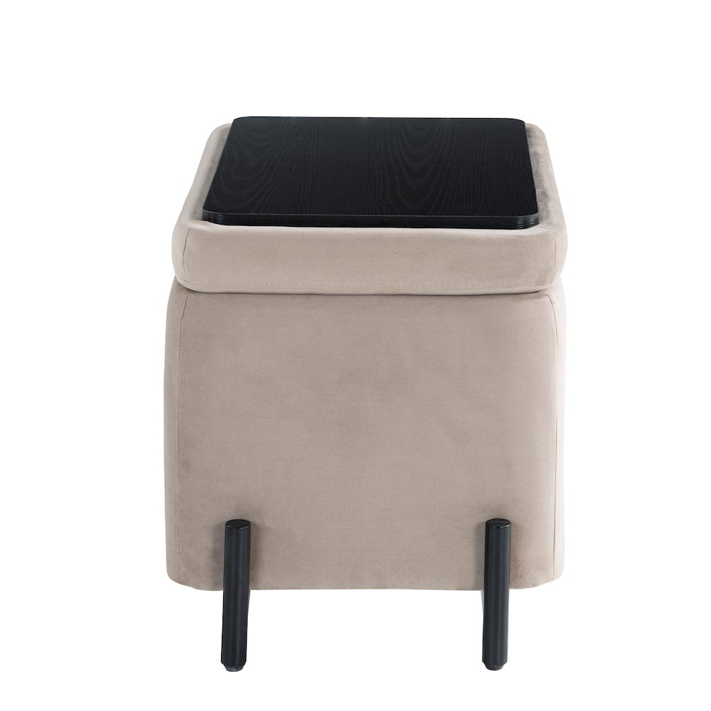 Kona Storage Ottoman Small Taupe. Picture 12