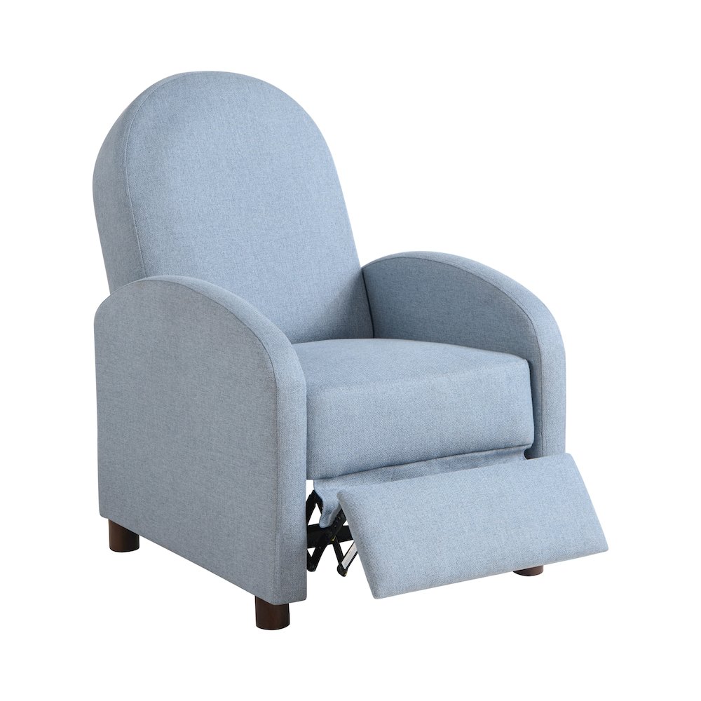 Luna Pushback Recliner Blue. Picture 3