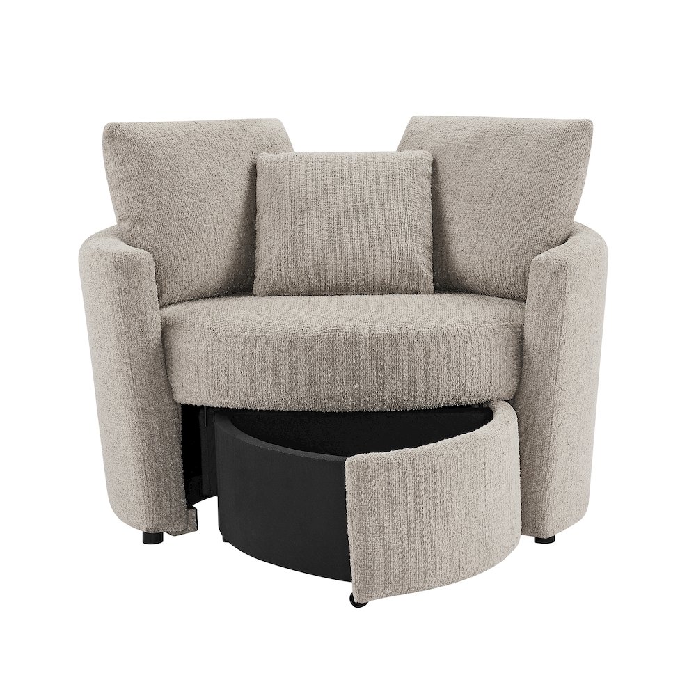 Beckett Storage Chair Taupe. Picture 8