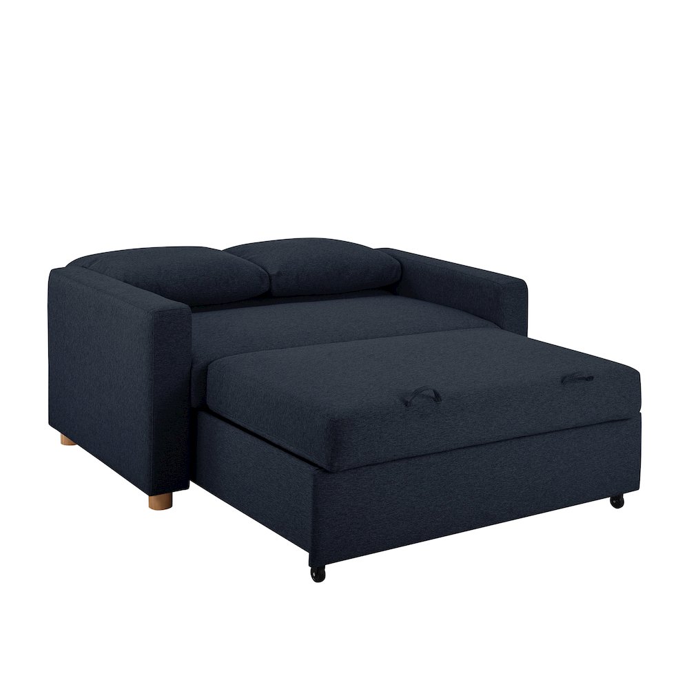Tyler Convertible Sofa Navy Woven. Picture 6