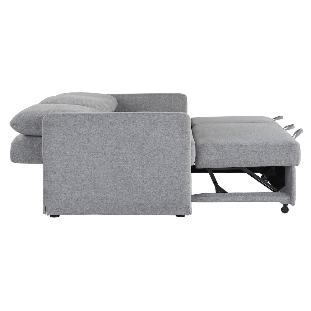 Mia Convertible Sofa Light Gray. Picture 12