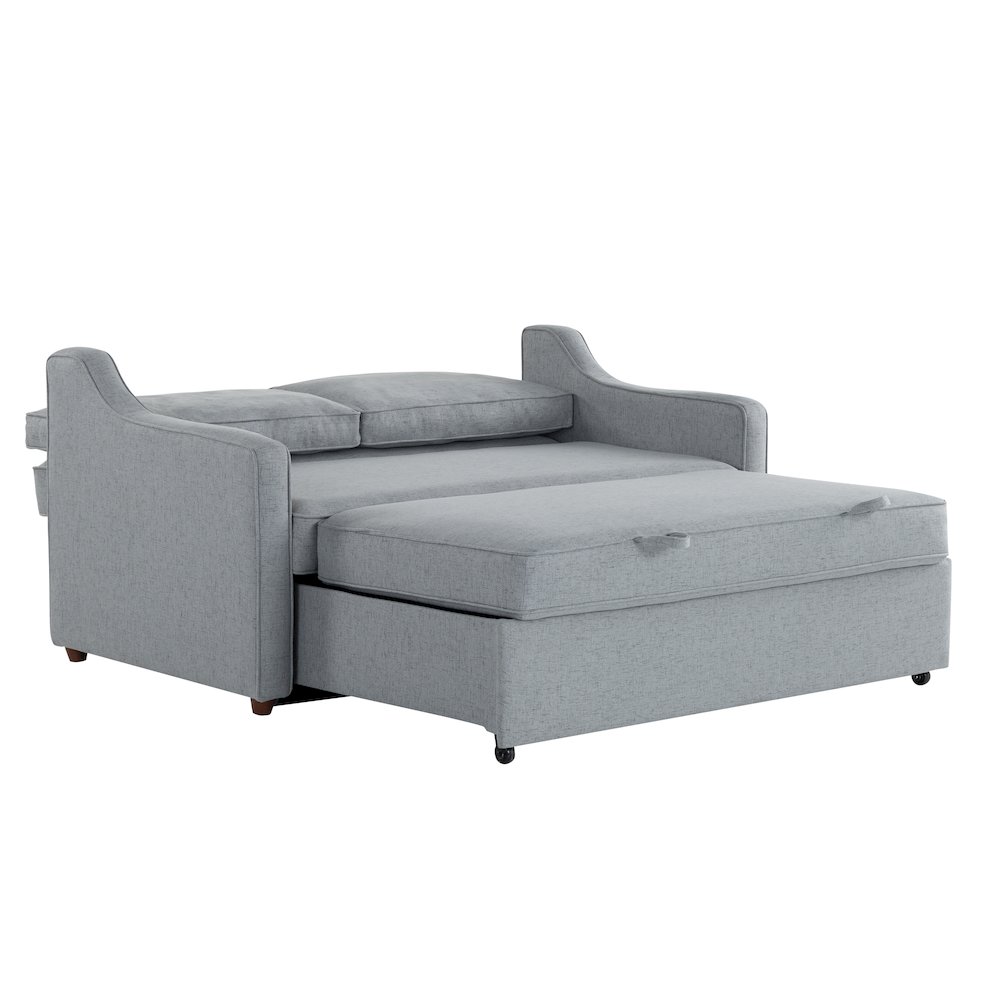 Carey Convertible Sofa Light Gray. Picture 5