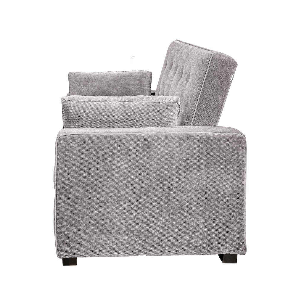 Augustine Full Convertible Loveseat Light Grey. Picture 2
