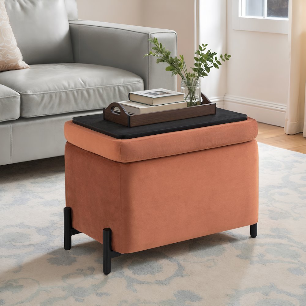 Kona Storage Ottoman Small Rust. Picture 2