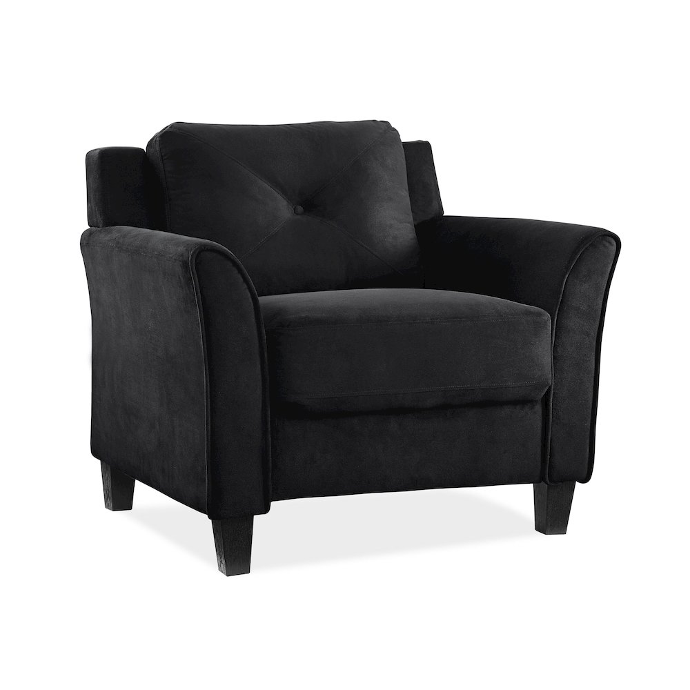 Hartford Chair Curved Arms Black. Picture 1
