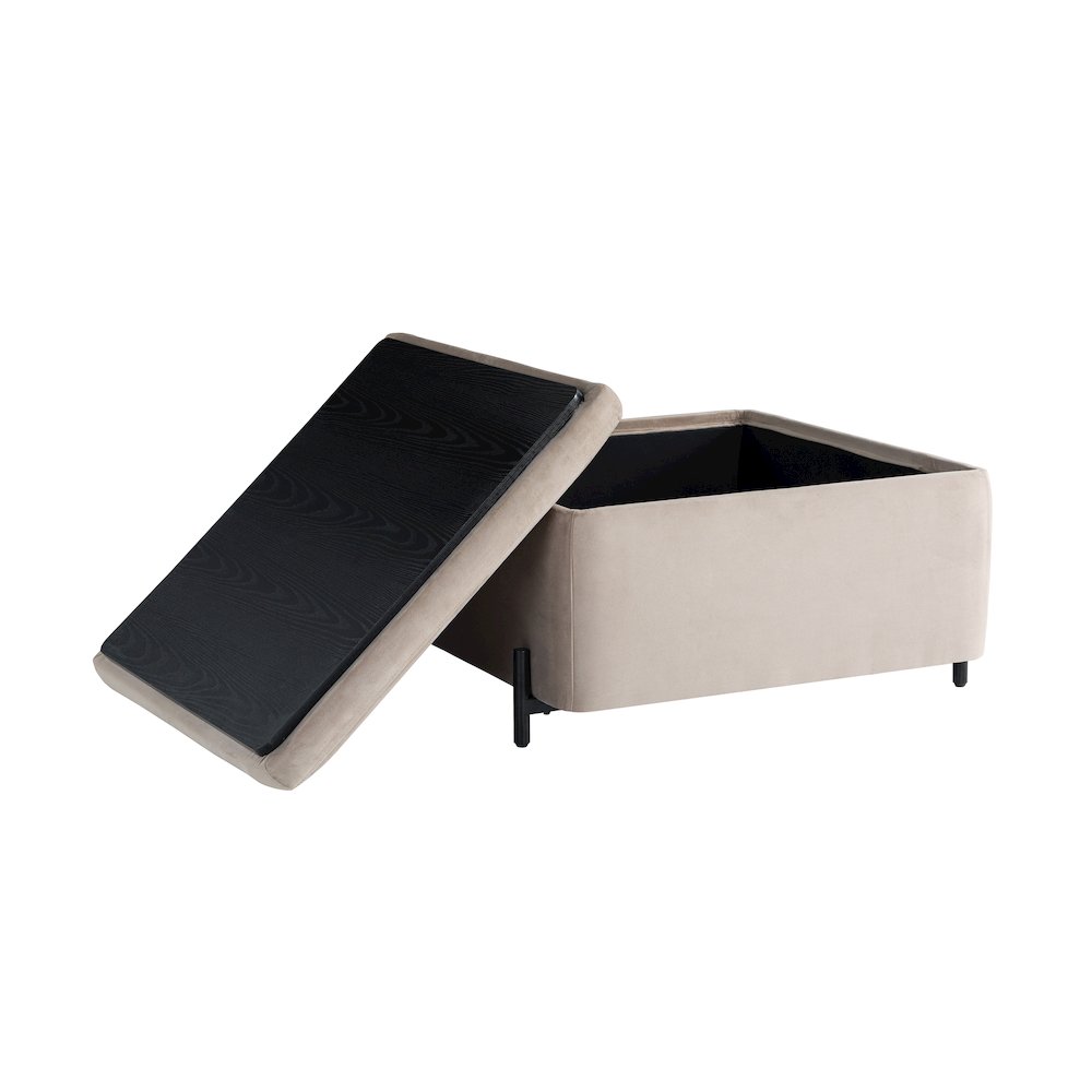 Kona Storage Ottoman Large Taupe. Picture 10