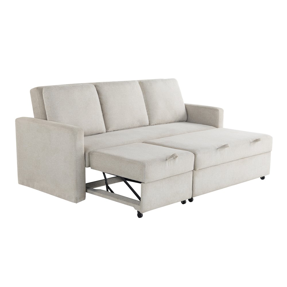 Mia Convertible Sofa Ivory. Picture 12