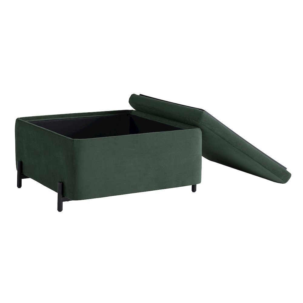 Kona Storage Ottoman Large Green. Picture 10