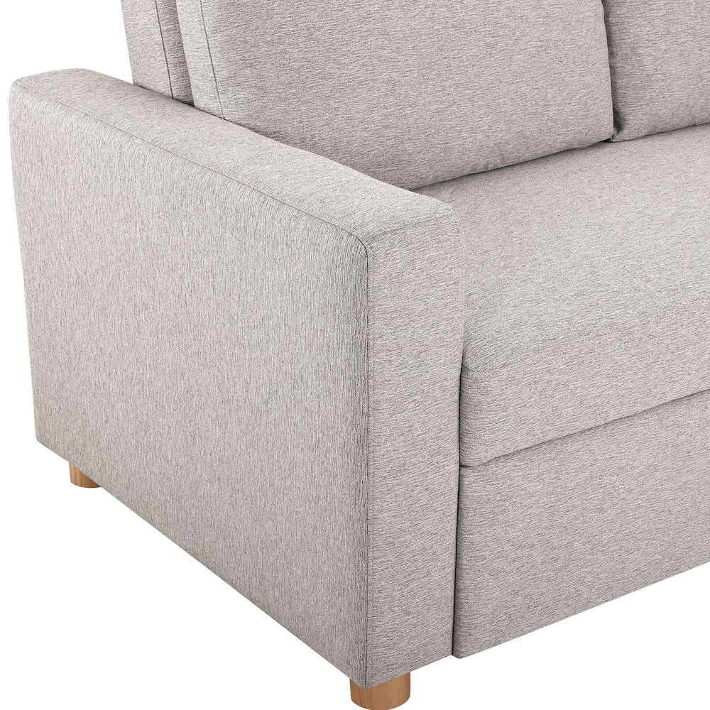Tyler Convertible Sofa Light Grey Woven. Picture 11