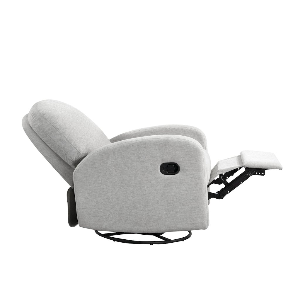 Paloma Swivel Rocker Recliner Light Grey. Picture 6