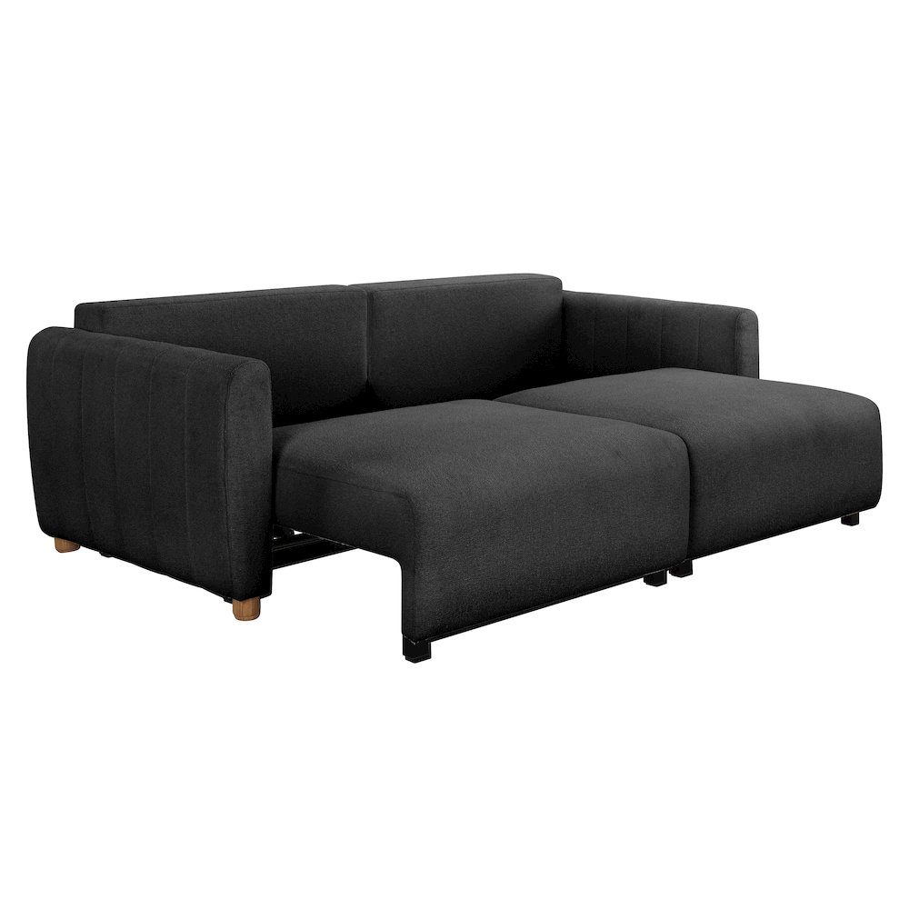 Galloway Convertible Sofa Charcoal Boucle. Picture 8