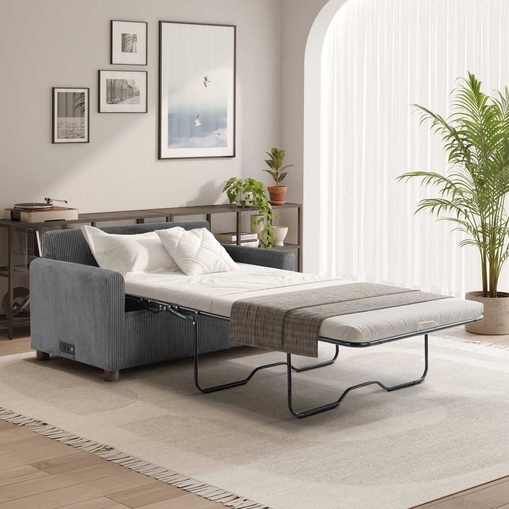 Drew Loveseat Pull-Out Sleeper Gray. Picture 17