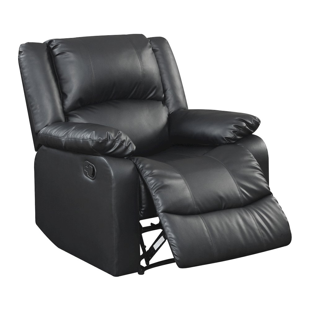 Parker Recliner Black Vegan Leather. Picture 10