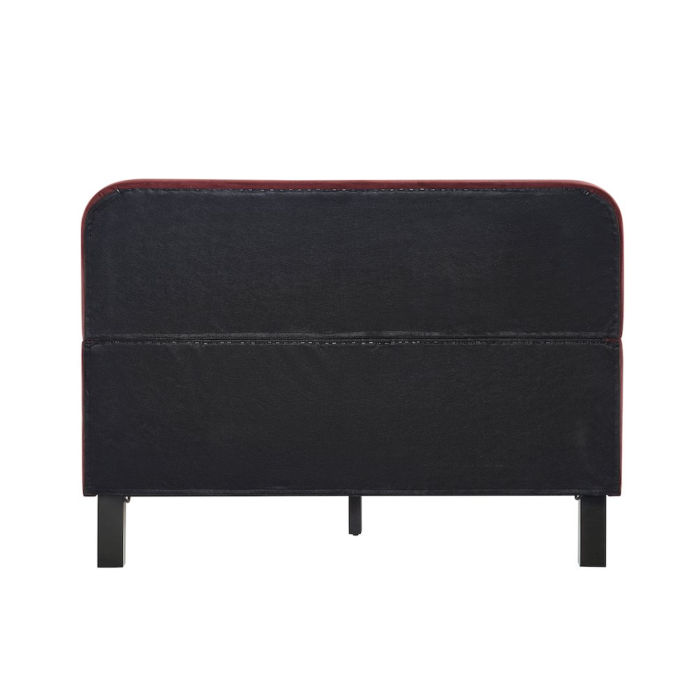Adaline Upholstered Bed Full Burgundy. Picture 7