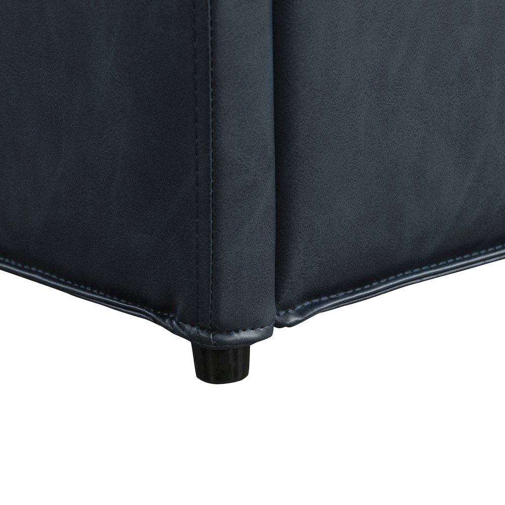Hailey Storage Ottoman Navy. Picture 15