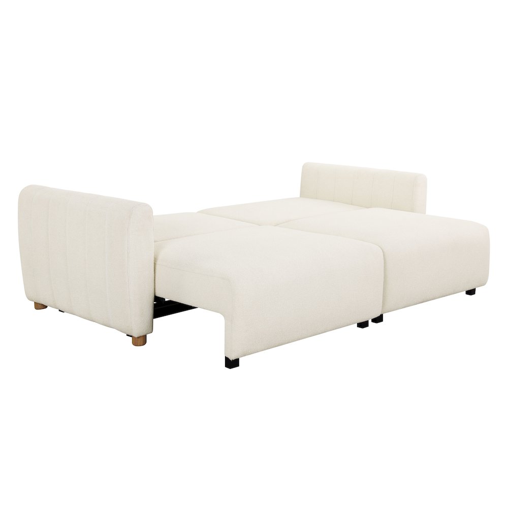 Galloway Convertible Sofa Ivory Boucle. Picture 5
