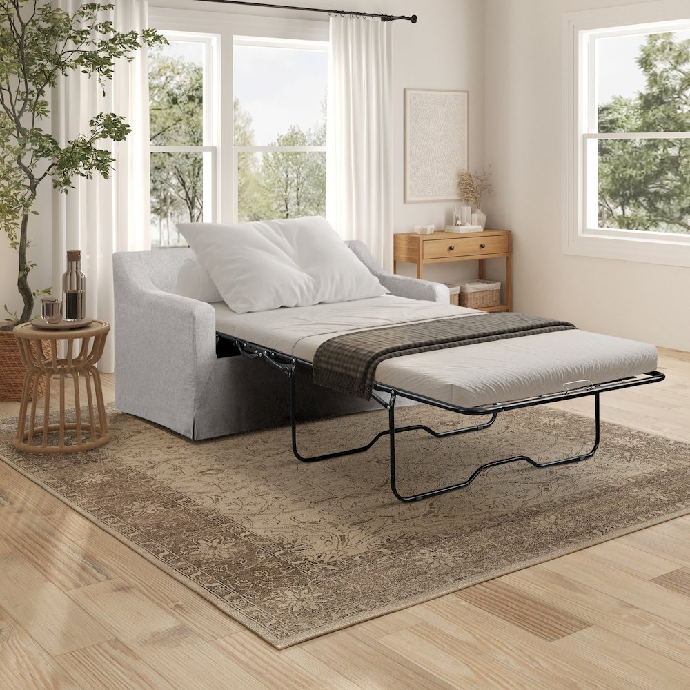 Harper Loveseat Sleeper Twin Oatmeal. Picture 10