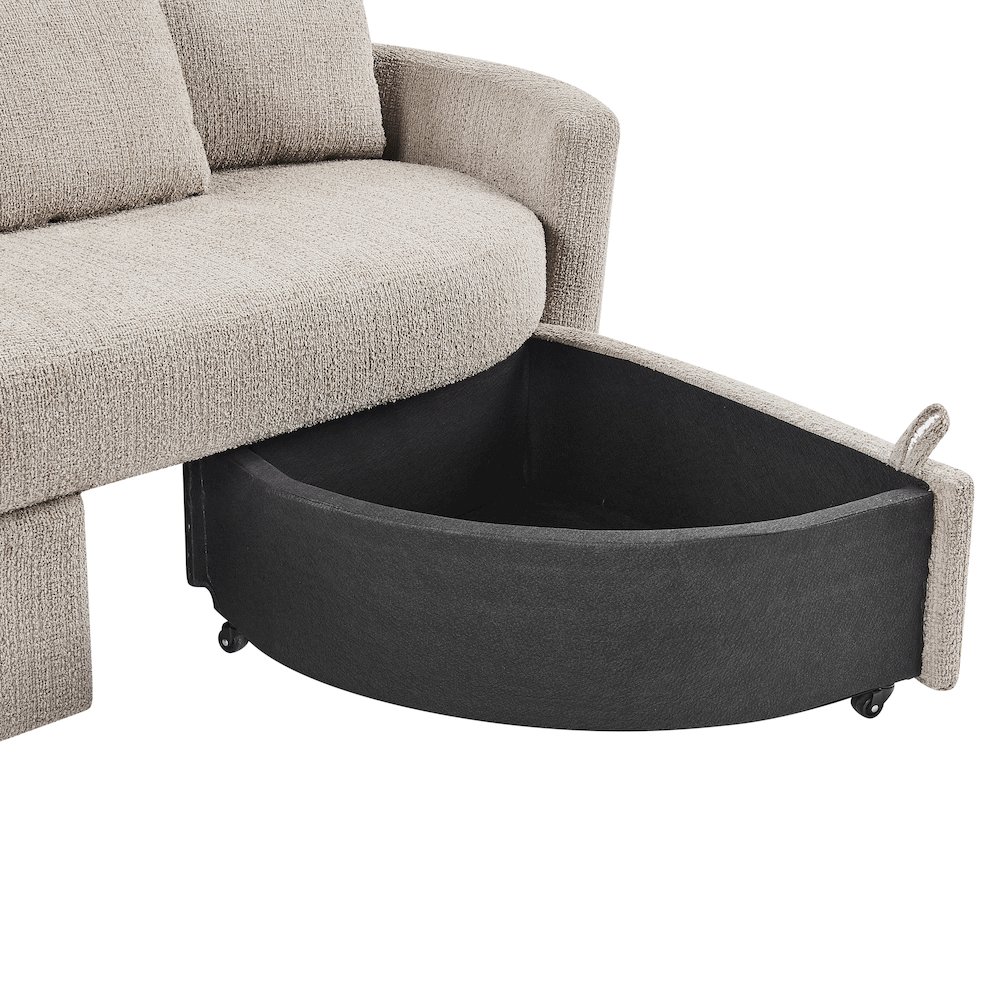 Beckett Storage Sofa Taupe. Picture 18