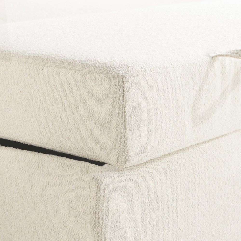 Galloway Convertible Loveseat Ivory. Picture 17