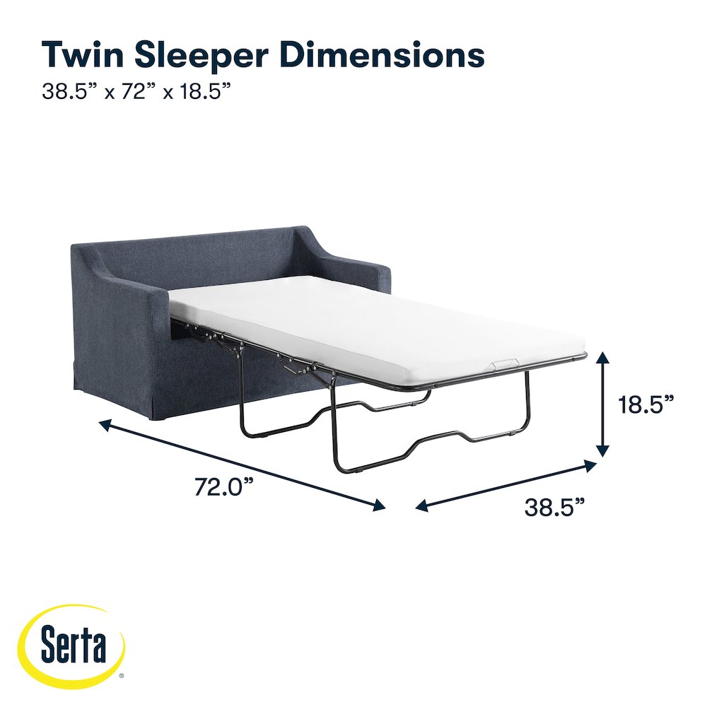 Harper Loveseat Sleeper Twin Navy. Picture 24