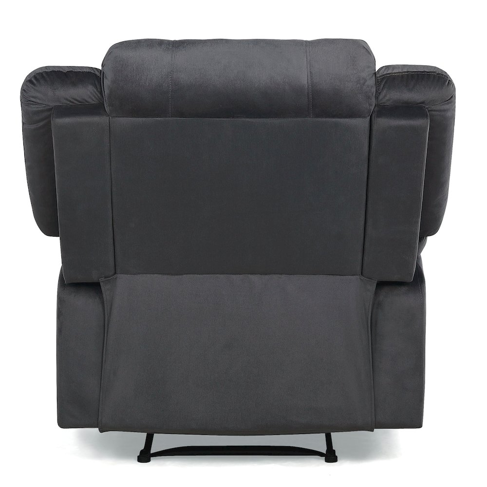 Presidio Manual Recliner Slate Gray Micro Fiber. Picture 3