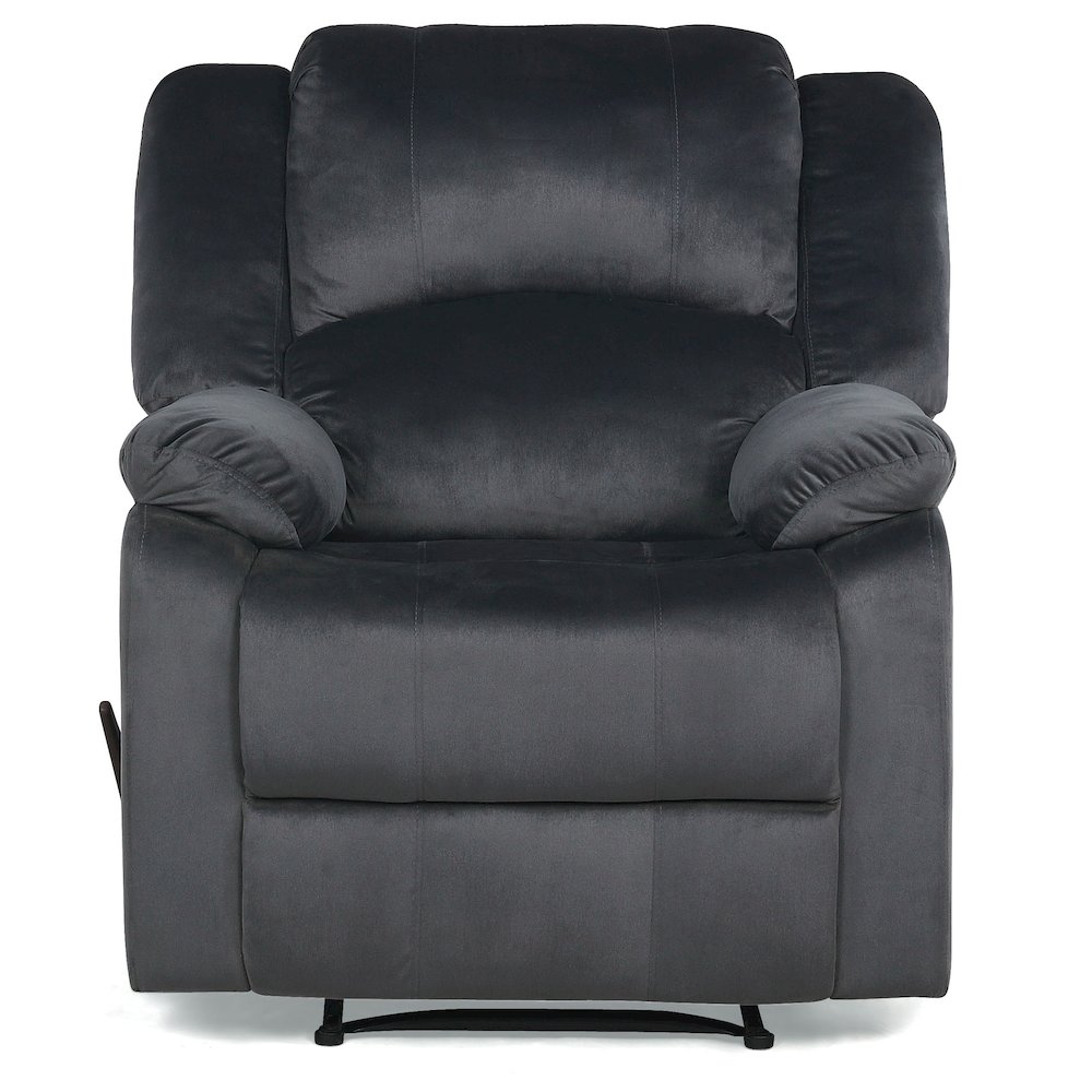 Presidio Manual Recliner Slate Gray Micro Fiber. Picture 2