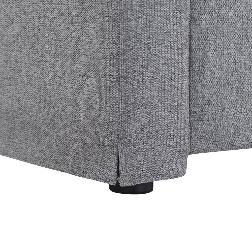 Mia Convertible Sofa Light Gray. Picture 28
