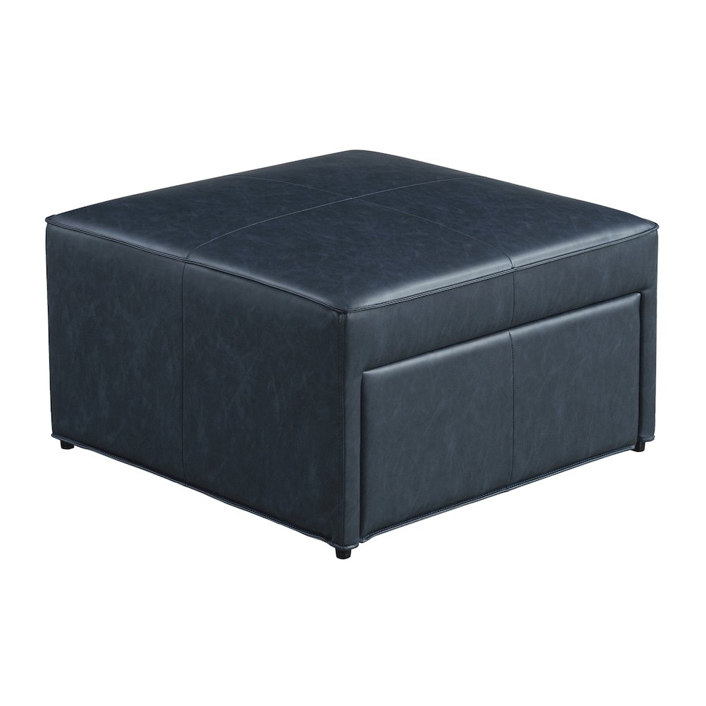 Hailey Storage Ottoman Navy. Picture 1