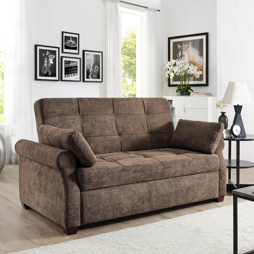 Hampton Sofa Queen Brown. Picture 5