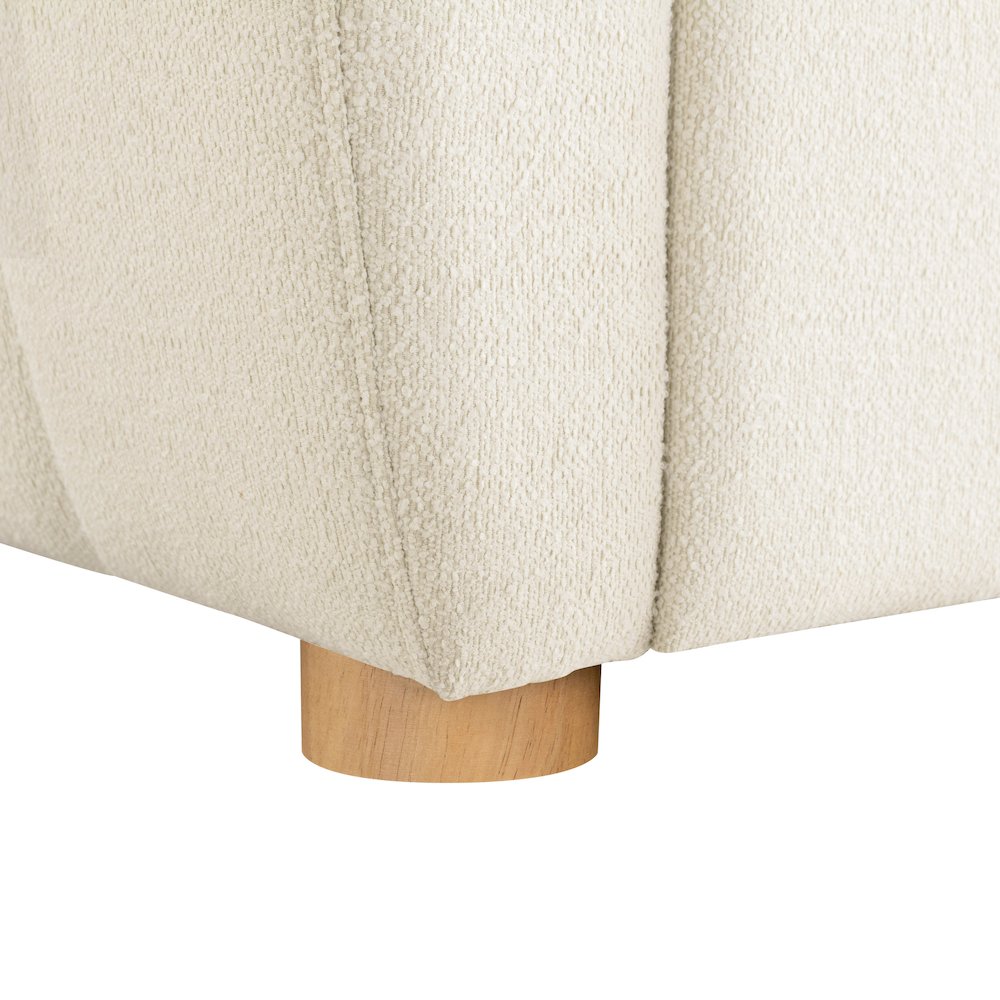 Galloway Convertible Loveseat Ivory. Picture 14