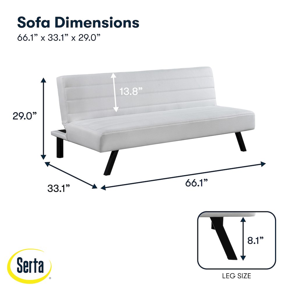 Dakota Convertible Sofa Ivory. Picture 20