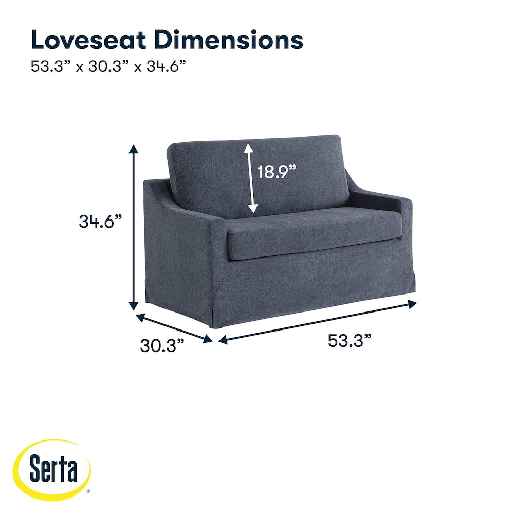 Harper Loveseat Sleeper Twin Navy. Picture 22