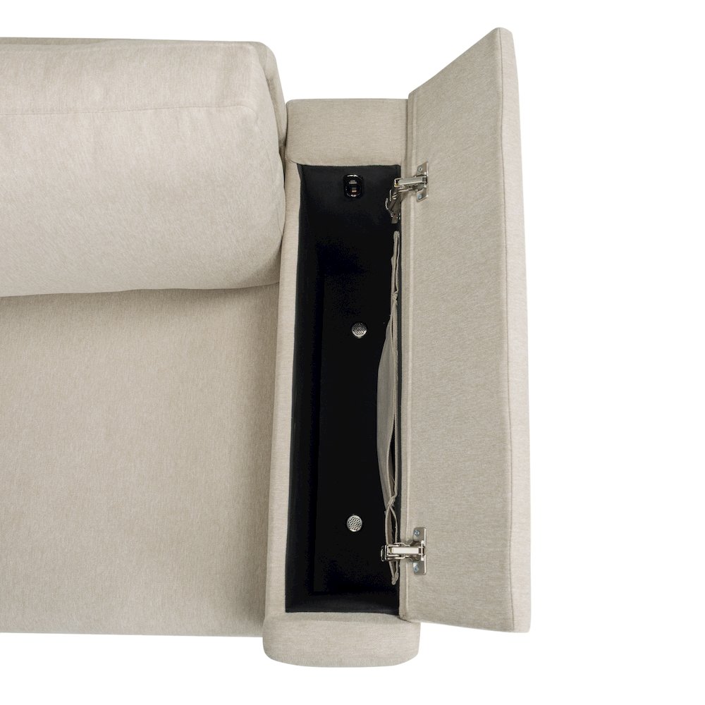 Riles Storage Sofa Beige. Picture 14