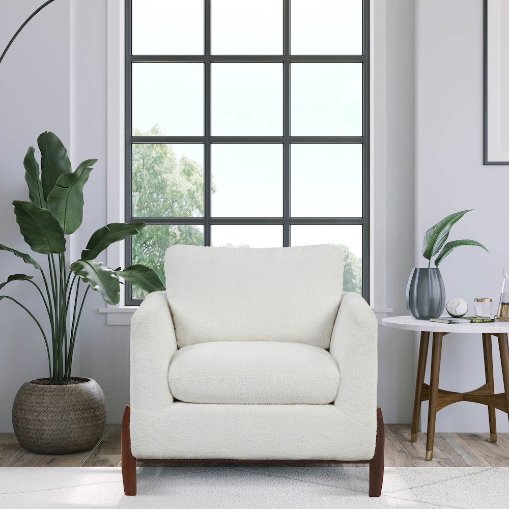 Valeria Accent Chair Ivory. Picture 7