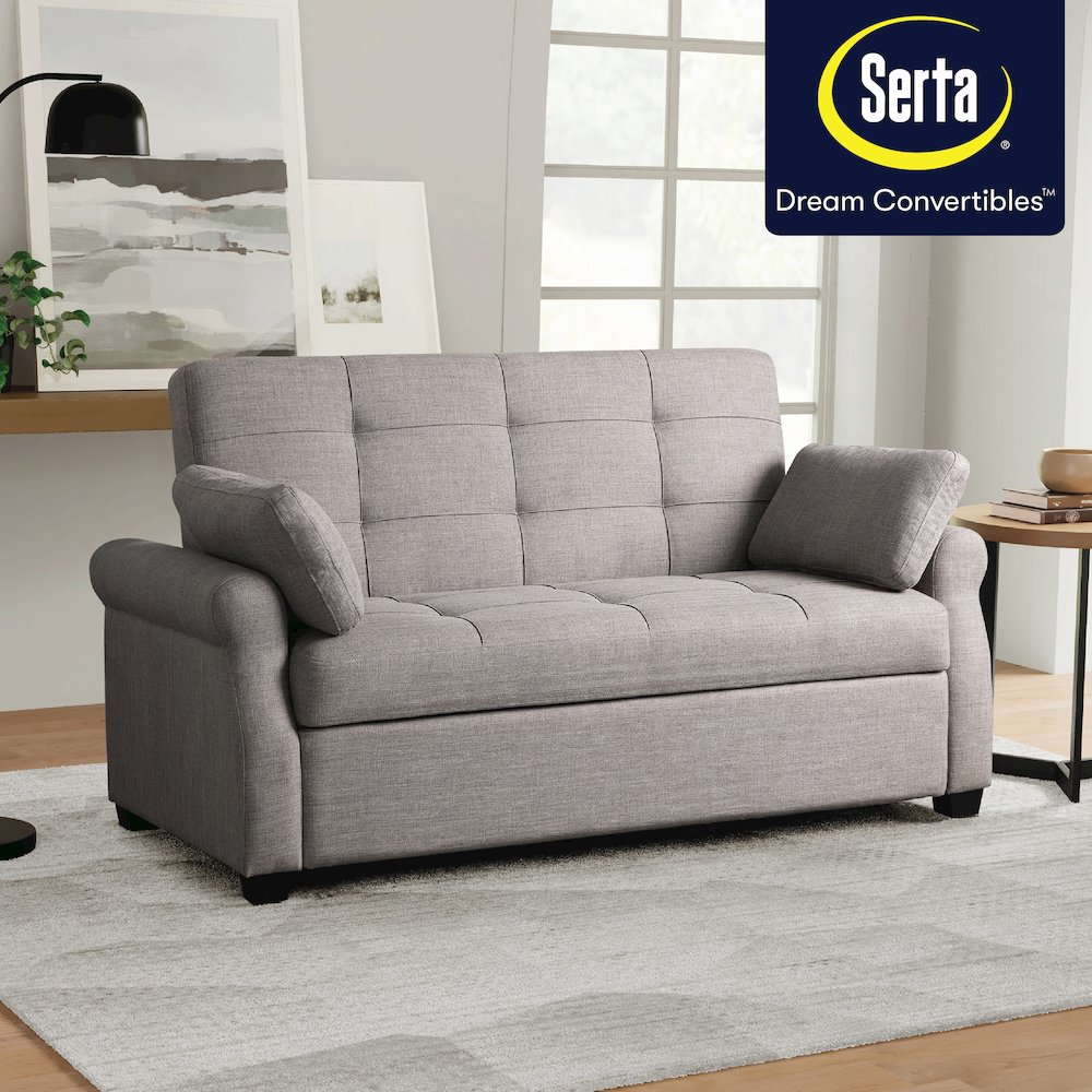 Hampton Queen Convertible Sofa Steel. Picture 23