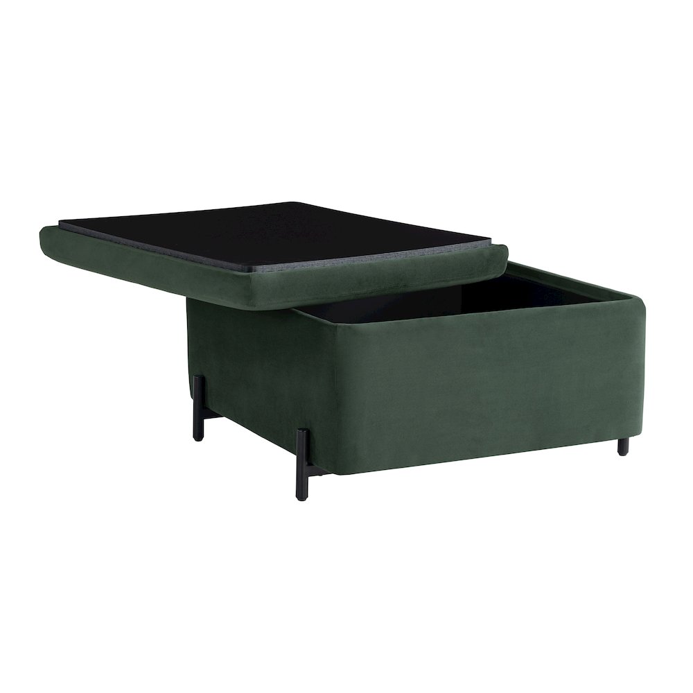 Kona Storage Ottoman Large Green. Picture 8