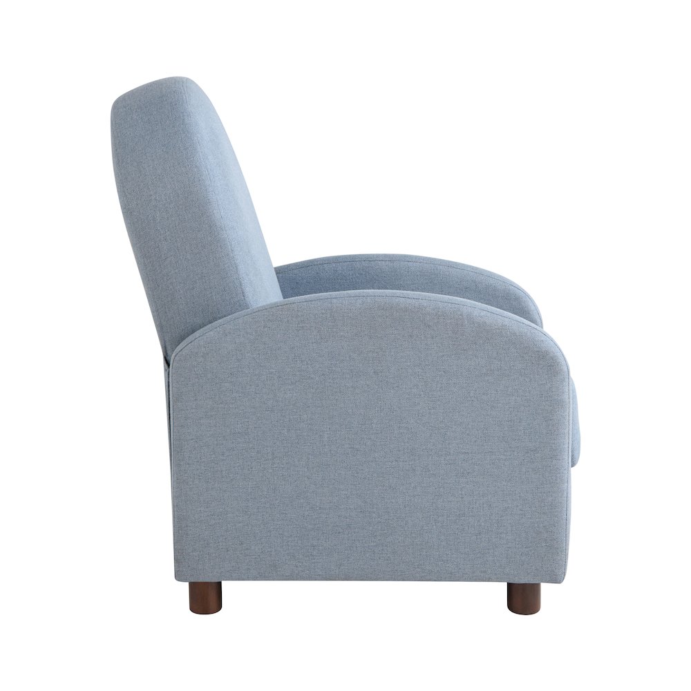 Luna Pushback Recliner Blue. Picture 10