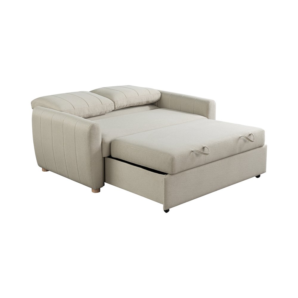 Galloway Convertible Loveseat Beige. Picture 4