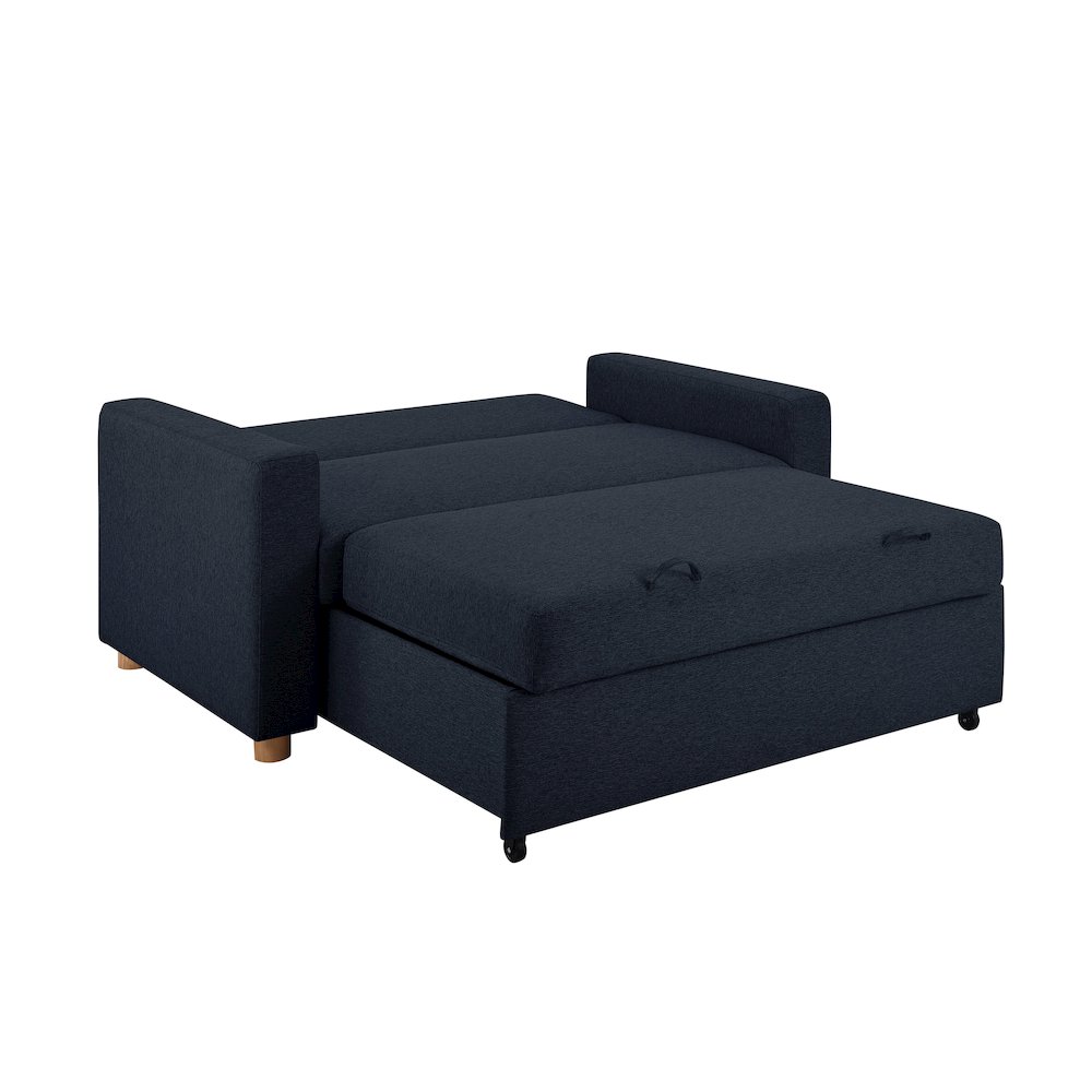 Tyler Convertible Sofa Navy Woven. Picture 4