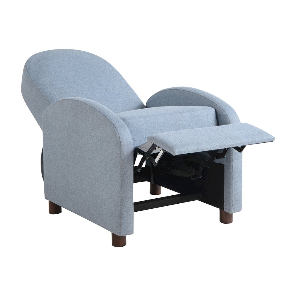 Luna Pushback Recliner Blue. Picture 7