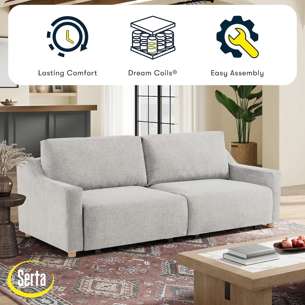 Glenmont Convertible Sofa Cream. Picture 22