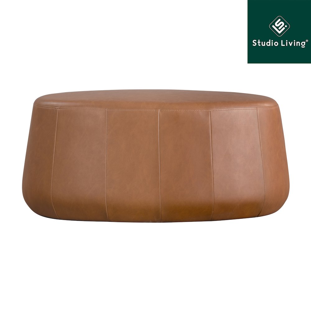 Kayden Upholstered Ottoman Large Carmel. Picture 13