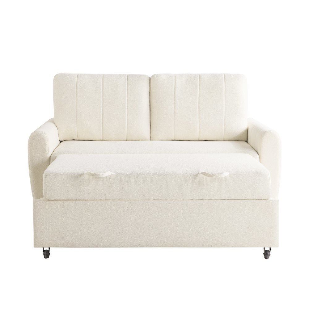 Galloway Convertible Loveseat Ivory. Picture 4
