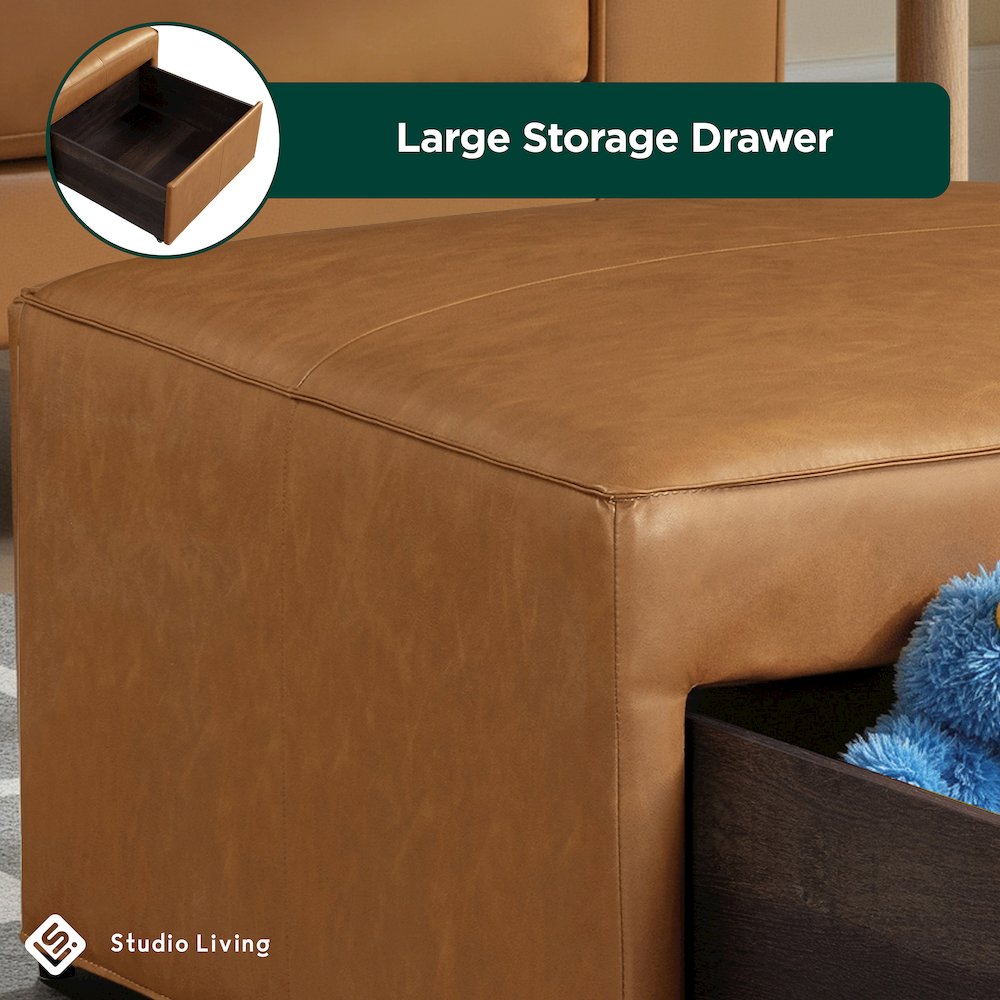 Hailey Storage Ottoman Carmel. Picture 3