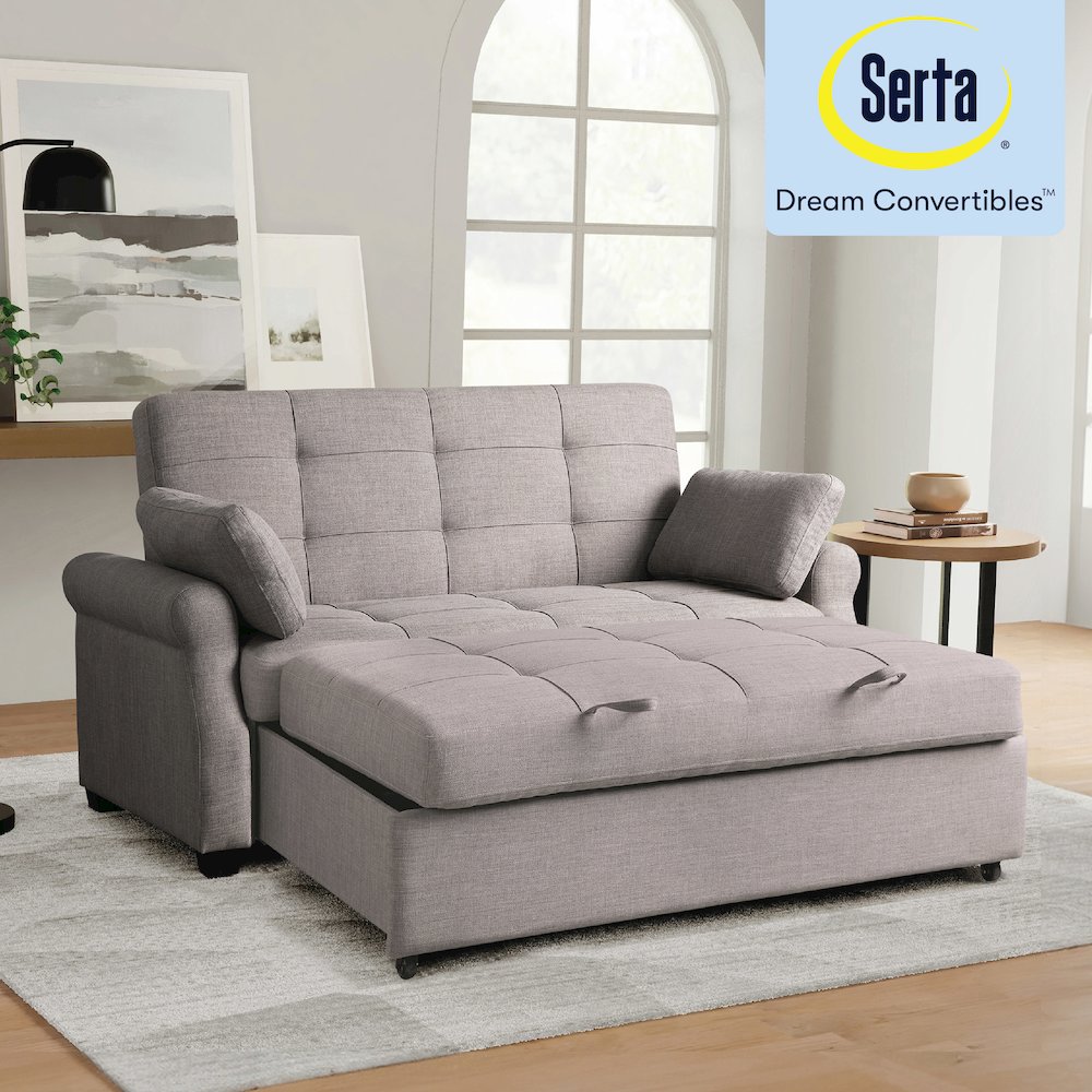 Hampton Queen Convertible Sofa Steel. Picture 21