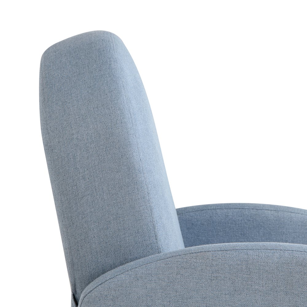 Luna Pushback Recliner Blue. Picture 9