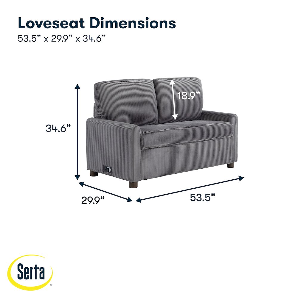 Drew Loveseat Pull-Out Sleeper Gray. Picture 9