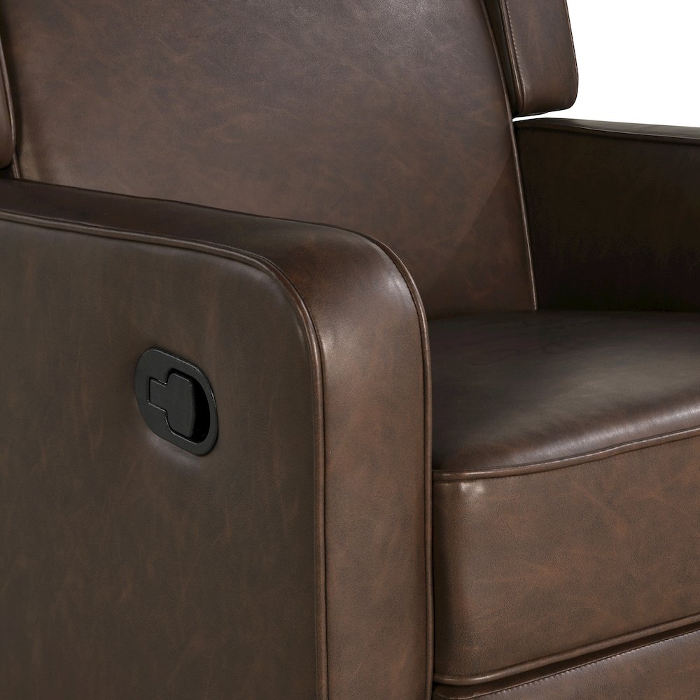 Emerson Swivel Rocker Recliner Brown. Picture 14