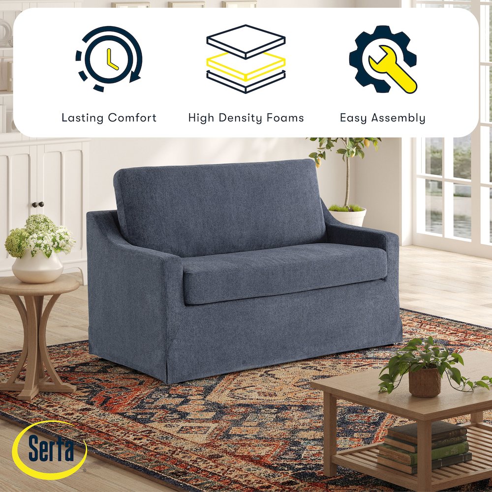 Harper Loveseat Sleeper Twin Navy. Picture 23